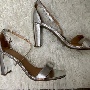 Silver Chunky Heels